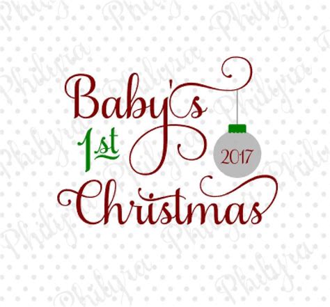Free 349 Baby's First Christmas Ornament Svg Free SVG PNG EPS DXF File