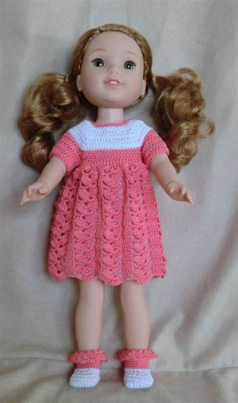 Ww 4 Dress Set Crochet Pattern For Wellie Wisher Dolls Crochet Doll Clothes Patterns Wellie