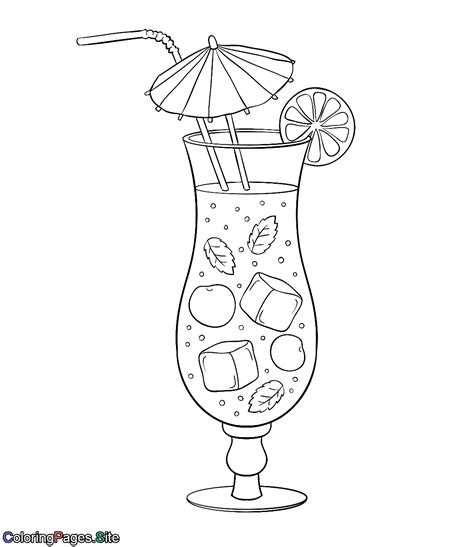 Cold Sweet Summer Drink Coloring Page In 2021 Summer Coloring Pages
