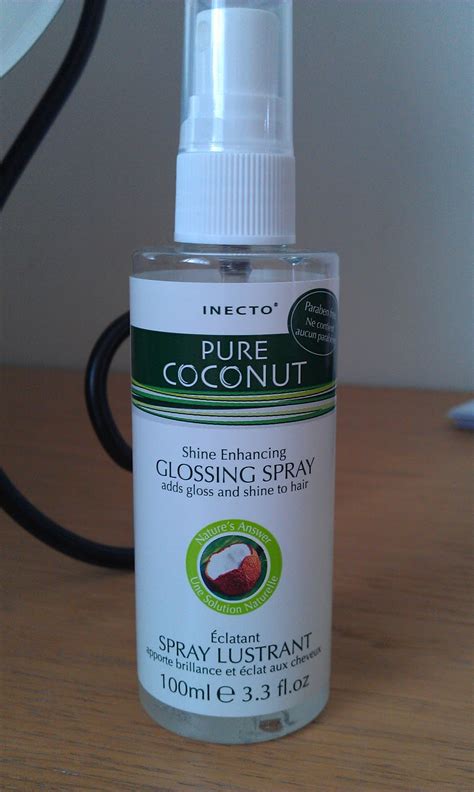 The amount i use it like this in my hand, maximum, i don't need a lot. Beauty galore!: Inecto pure coconut glossing spray review