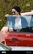 Anne Hathaway getting out of her new BMW i3 electric car Featuring ...