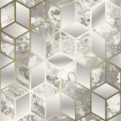 Liquid Marble Geometric Wallpaper In Grey And Gold I Love Wallpaper