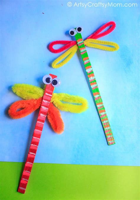 Craft Stick Dragonfly Craft With Video Tutorial