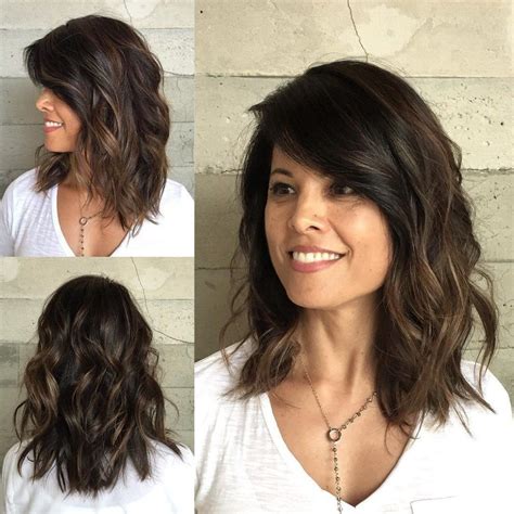 90 Sensational Medium Length Haircuts For Thick Hair Wavy Hairstyles