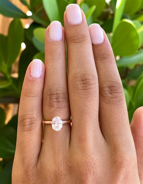 classic 1 carat rose gold oval engagement ring rose gold etsy
