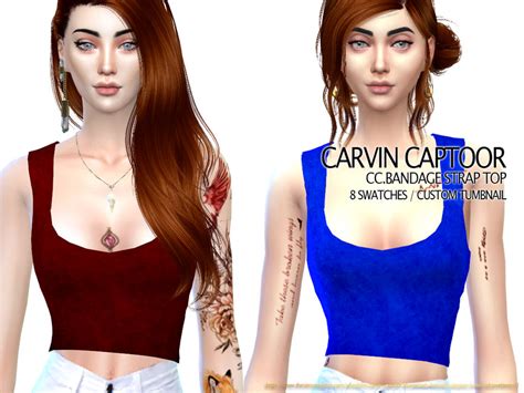 Ccbandage Strap Top The Sims 4 Catalog