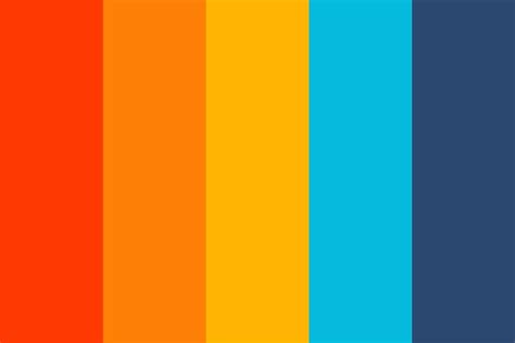 Complementary Orange To Blue Color Palette Color Palette Yellow