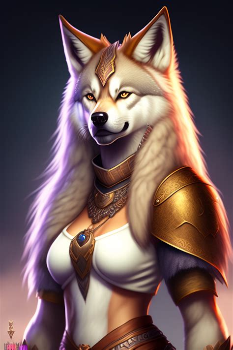 Lexica Wolf Woman Anthro Furry Cute Wolf Female Warrior Werewolf