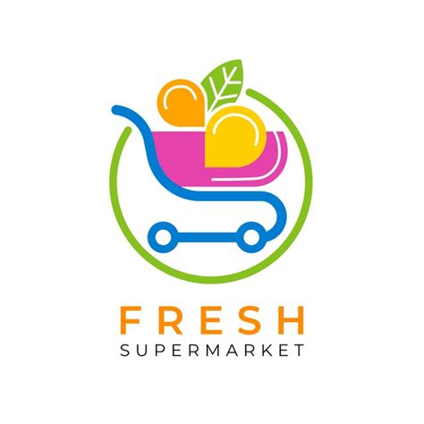 Free Supermarket Logo With Shopping Cart Free Vector Nohatcc