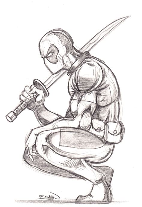 Pencil Drawings Deadpool Drawings In Pencil