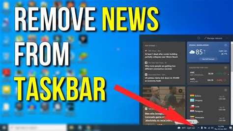 How To Remove News From Taskbar Windows Disable The News And