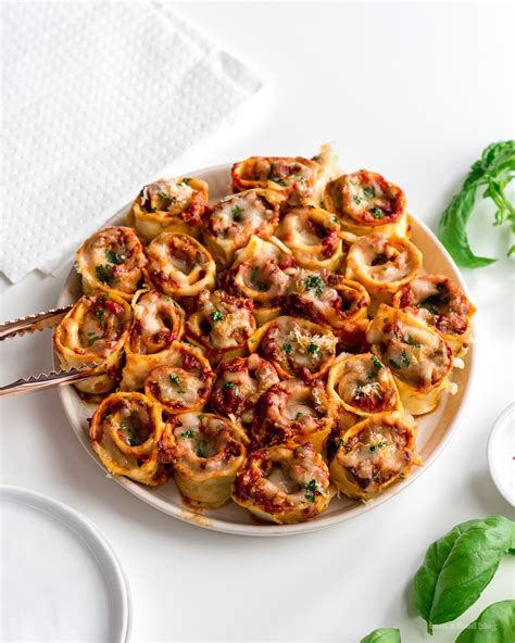 One Bite Mini Lasagna Roll Ups Recipe · I Am A Food Blog I