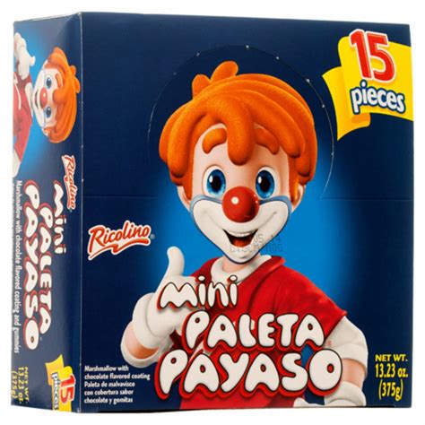 Ricolino Mini Paleta Payaso 15 Ct