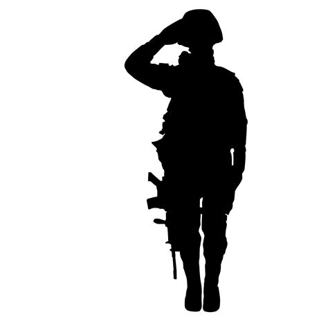 Silhouette Army Salute Army Military