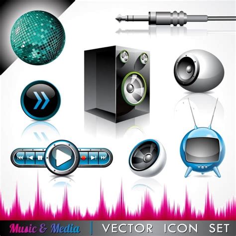 Music Icons Collection Eps Vector Uidownload