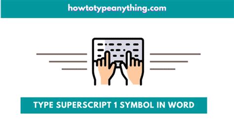How To Type Superscript 1 Symbol In Wordexcel On Keyboard How To
