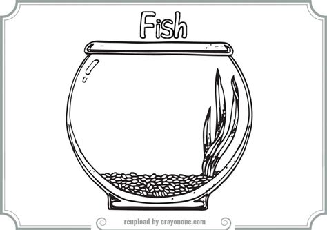 Fish Bowl Coloring Page Printable Boringpop