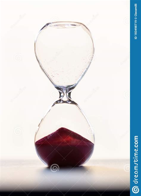 Hourglass With Red Sand And Backlight Stock Image Image Of Countdown