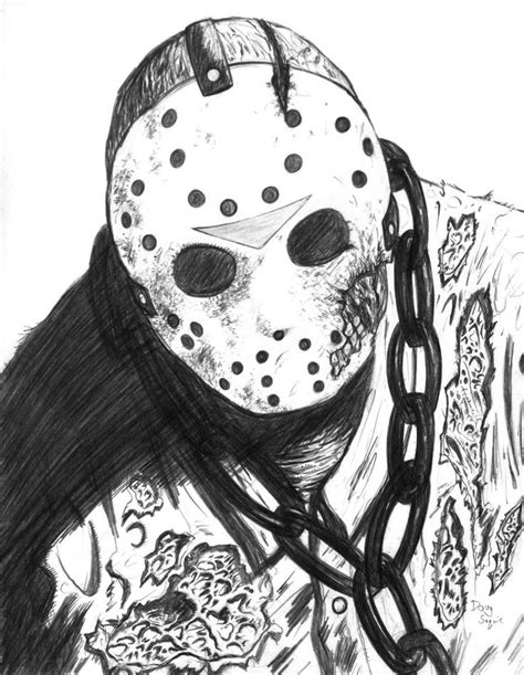 Friday The 13th Part 7 Jason Horror Art Jason Voorhees Drawing