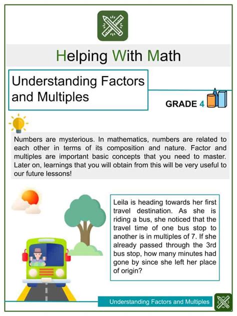 This introductory forces unit will give students a new understanding of the invisible pushes and pulls that operate in the world around them. Understanding Factors and Multiples Worksheets | Helping ...