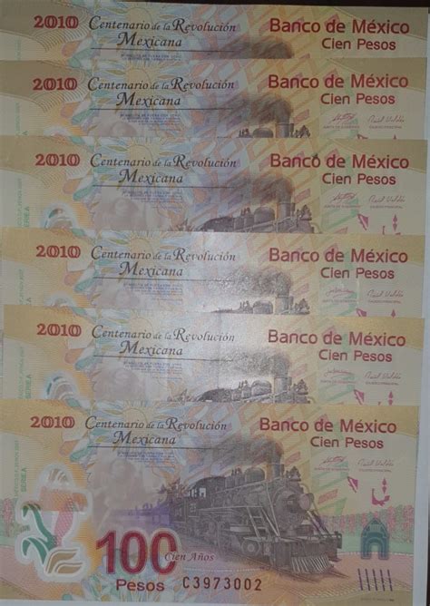 Billete 100 Pesos Conmemorativo Centenario De La Revolución Mercado Libre