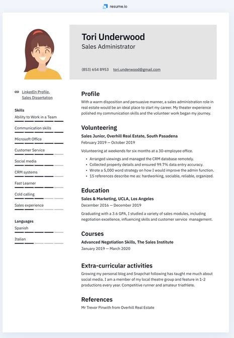 How To Write A Resume With No Experience Free Examples