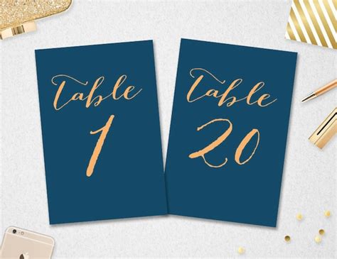 Table Numbers 1 20 Instant Download 5x7 4x6