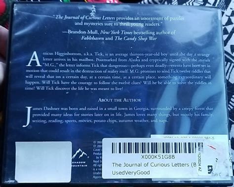 The Th Reality Journal Of Curious Letters Audiobook Cd James Dashner