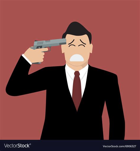 Businessman Committing Suicide Royalty Free Vector Image