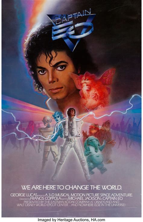 Captain Eo Walt Disney World Park Poster Walt Disney 1986 Lot