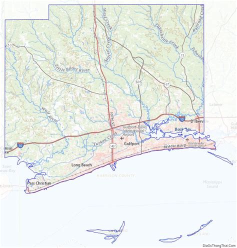 Map Of Harrison County Mississippi