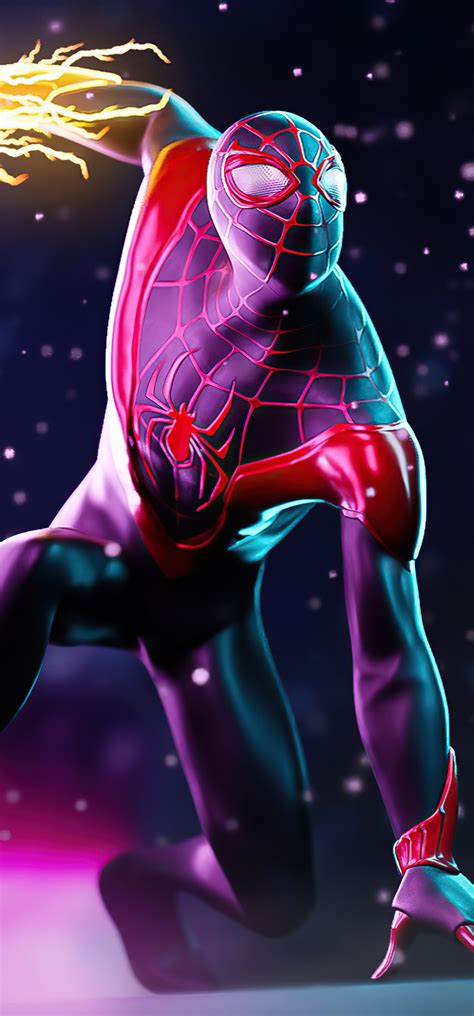 1080x2316 Miles Morales Spider Man Fire Hand 1080x2316 Resolution