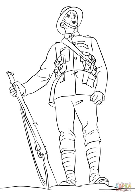 Click the wwi british soldier coloring pages to view printable version or color it online (compatible with ipad and android tablets). WWI British Soldier coloring page | Free Printable ...