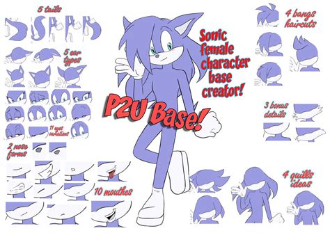 Sonic Female Character Creator P2u Base By Mvstanislavsky On Deviantart