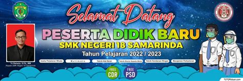 Desain Spanduk Banner Selamat Datang Siswa Baru 2022 Free Cdr And Psd
