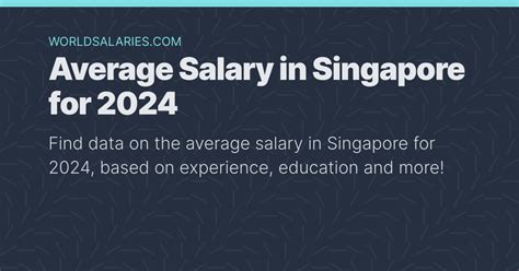 Average Salary In Singapore For 2022