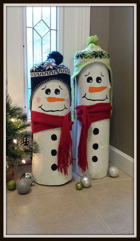 Reader Holiday Diy Idea Log Snowmen Cute Christmas Decorations Xmas