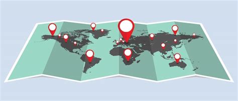 Mapa Mundial De Puntos Con Ilustraci N De Pines Puntos Que Indican Ubicaci N En El Mapa