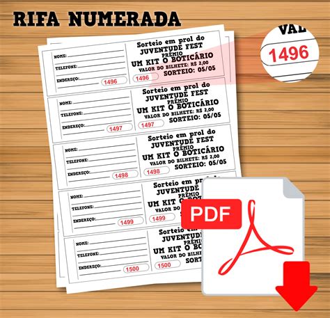 Álbumes 104 Foto Formato De Boletos Para Rifa Para Imprimir Gratis