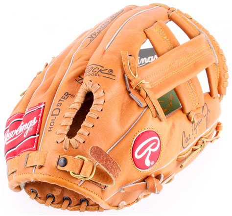 Cal Ripken Jr Signed Rawlings Baseball Glove With Display Case Psa