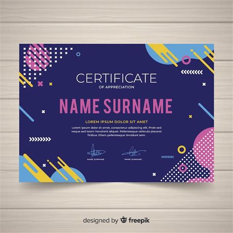 Creative Certificate Template Concept Free Vector