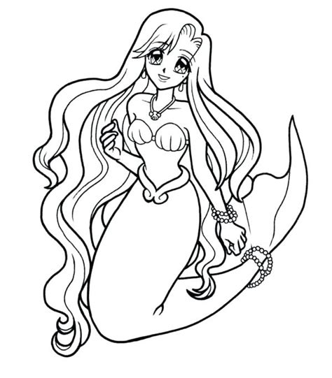 Cute Mermaid Coloring Pages At Free Printable