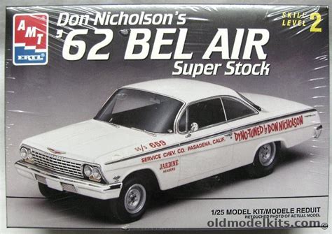 Amt 1962 chevy chevrolet bel air 2 kit lot AMT 1/25 1962 Chevrolet Bel Air Don Nicholson's Dyno Tuned ...