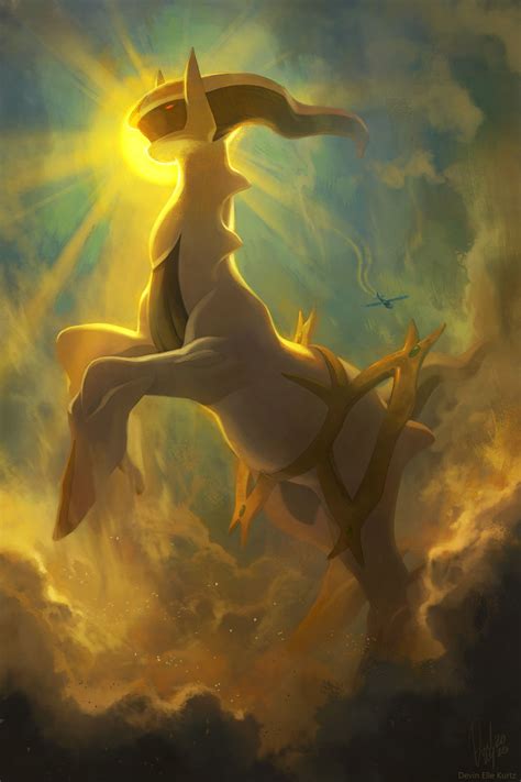 Heavenly Arceus By Tamberella On Deviantart Pokémon Desenho Rayquaza