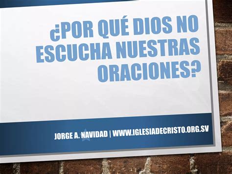 Por qué Dios no escucha nuestras oraciones PPT