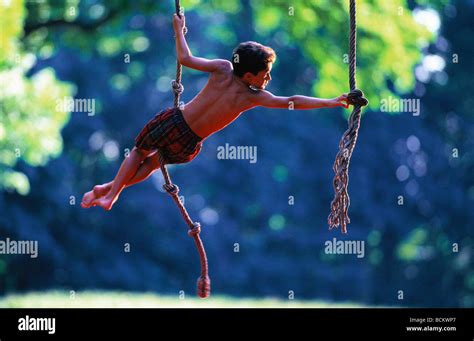 Page 2 Boy Climbing Tree Barefoot High Resolution Stock Photography