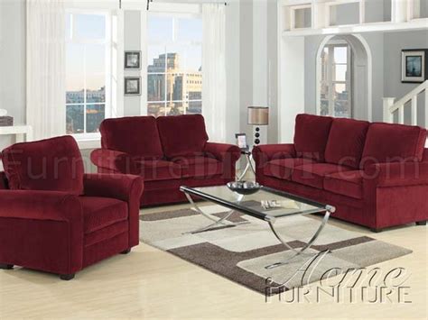 Red Velvet Fabric Modern Sofa And Loveseat Set Woptions