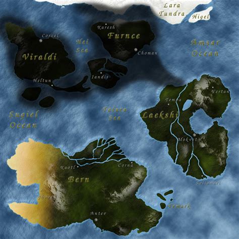 Corellia World Map By Glassdrakaina On Deviantart