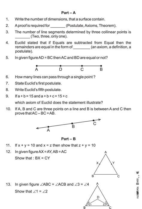 Class 9 Maths Introduction To Euclids Geometry Notes All Important Notes