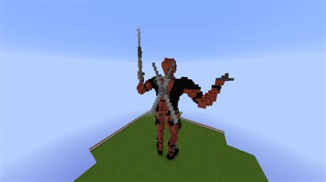 Deadpool In Minecraft Statue Minecraft Project
